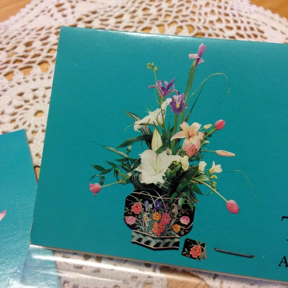 Collectible vintage inovase paper vases with plastic lining